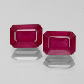 Achetez naturel ct rouge rubis gems, taille émeraude, en provenance madagascar chez gemselect. en stock, livraison internationale!
