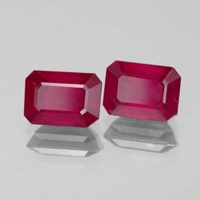 Achetez naturel ct rouge rubis gems, taille émeraude, en provenance madagascar chez gemselect. en stock, livraison internationale!