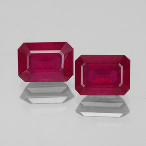 Achetez naturel ct rouge rubis gems, taille émeraude, en provenance madagascar chez gemselect. en stock, livraison internationale!
