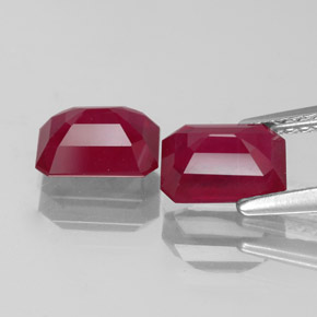 Achetez naturel ct rouge rubis gems, taille émeraude, en provenance madagascar chez gemselect. en stock, livraison internationale!