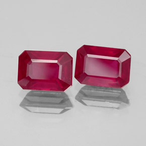 Achetez naturel ct rouge rubis gems, taille émeraude, en provenance madagascar chez gemselect. en stock, livraison internationale!