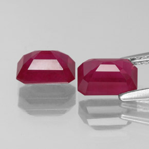Achetez naturel ct rouge rubis gems, taille émeraude, en provenance madagascar chez gemselect. en stock, livraison internationale!
