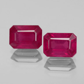 Achetez naturel ct rouge rubis gems, taille émeraude, en provenance madagascar chez gemselect. en stock, livraison internationale!