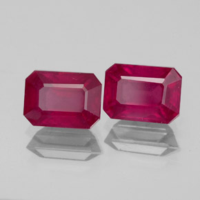Achetez naturel ct rouge rubis gems, taille émeraude, en provenance madagascar chez gemselect. en stock, livraison internationale!
