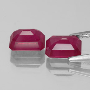 Achetez naturel ct rouge rubis gems, taille émeraude, en provenance madagascar chez gemselect. en stock, livraison internationale!