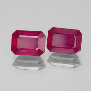 Achetez naturel ct rouge rubis gems, taille émeraude, en provenance madagascar chez gemselect. en stock, livraison internationale!
