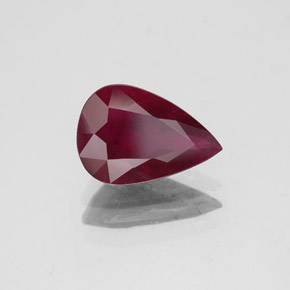 Rubis rouge naturelle en forme de poire, 2,09 ct, VS-SI