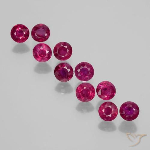 2.46ctw Naturel Rouge moyen Rubis, Tour, VS-SI