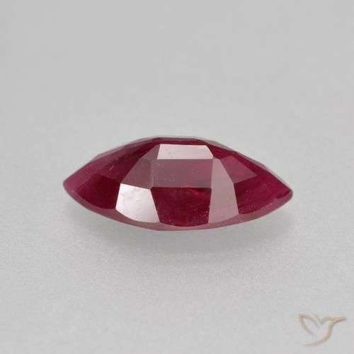 Rubis Rouge foncé naturelle Marquise, 0.98 ct, VS-SI