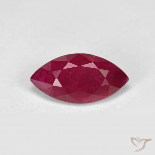 1.84ct Naturel Vin rouge profond Rubis, Marquise, VS-SI