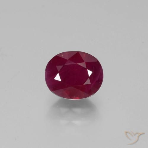 1.21ct Naturel Vin rouge Rubis, ovale, VS-SI