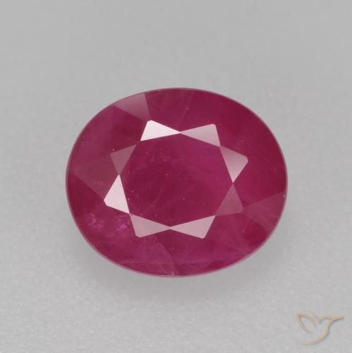 1.37ct Naturel Rose rougeâtre Rubis, ovale, VS-SI