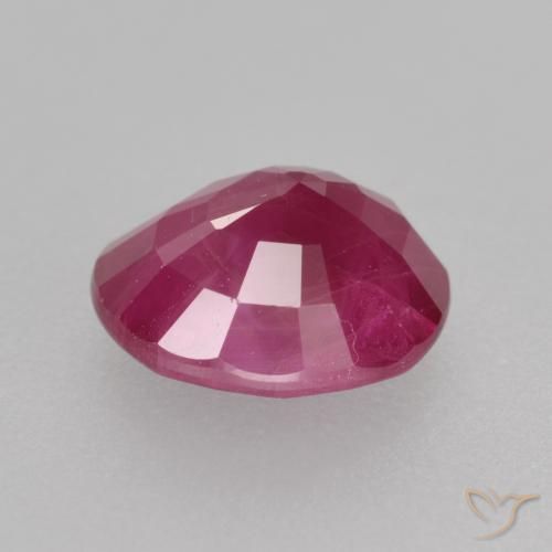 Rubis Rose rougeâtre naturelle ovale, 1.37 ct, VS-SI