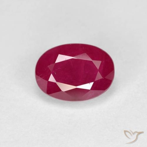 1.28ct Naturel Rouge moyen Rubis, ovale, VS-SI