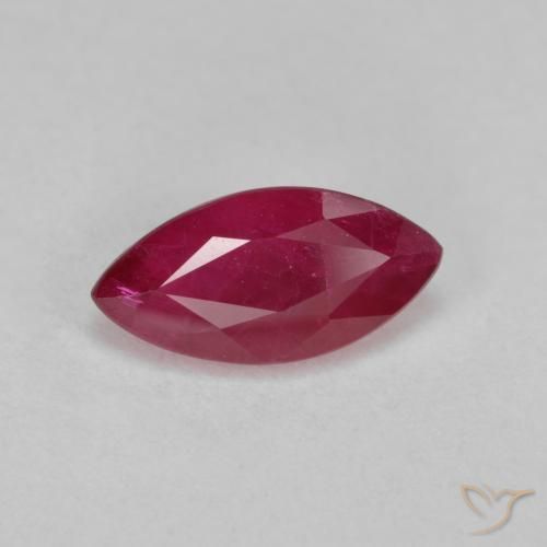 Rubis Rouge foncé naturelle Marquise, 1.61 ct, VS-SI