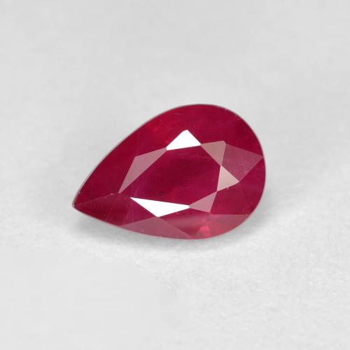 Rubis Rouge sang naturelle En forme de poire, 1.02 ct, VS-SI