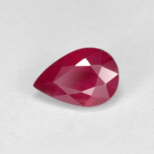Rubis Rouge sang naturelle En forme de poire, 1.02 ct, VS-SI