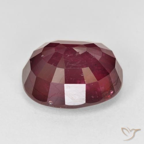 Rubis Rouge foncé naturelle ovale, 17.06 ct, VS-SI