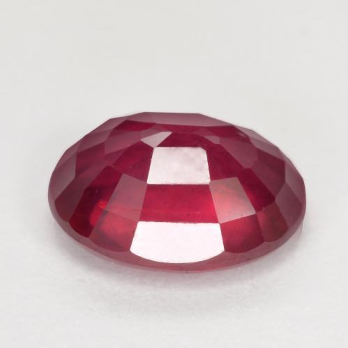 Rubis rose rougeâtre profond naturelle coupe ovale, 2,45 ct, VS-SI