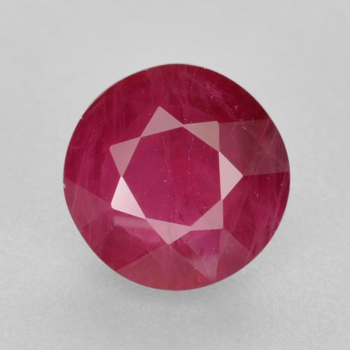 Rubis Rouge moyen naturelle Coupe roude, 1.04 ct, VS-SI