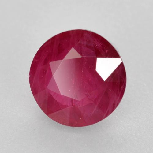 Rubis Rouge moyen naturelle Coupe roude, 1.04 ct, VS-SI