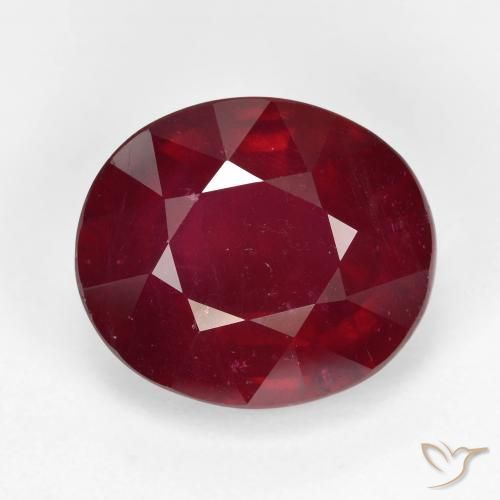 9.58ct Naturel Rouge foncé Rubis, ovale, VS-SI