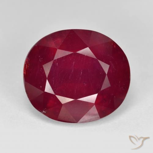13.50ct Naturel Rouge foncé Rubis, ovale, VS-SI