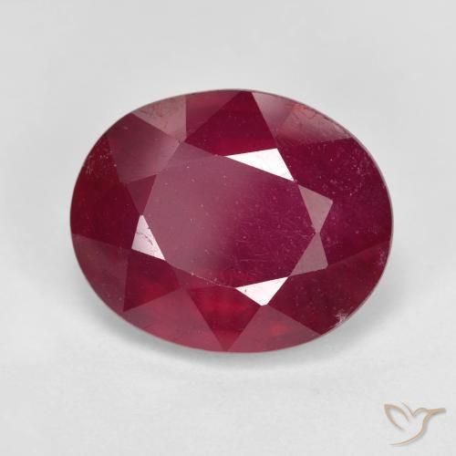 Rubis Rouge foncé naturelle ovale, 12.82 ct, VS-SI