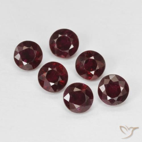 Achetez naturel 1,51ct vin rouge rubis gems, coupe roude, en provenance myanmar chez gemselect. en stock, livraison internationale!
