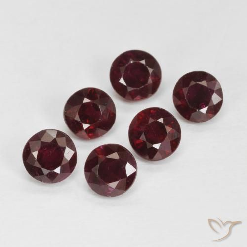 Achetez naturel 1,51ct vin rouge rubis gems, coupe roude, en provenance myanmar chez gemselect. en stock, livraison internationale!