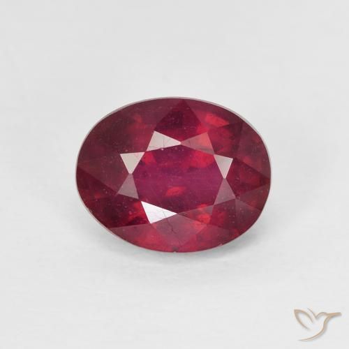 1.90ct Naturel Rose rougeâtre profond Rubis, ovale, VS-SI