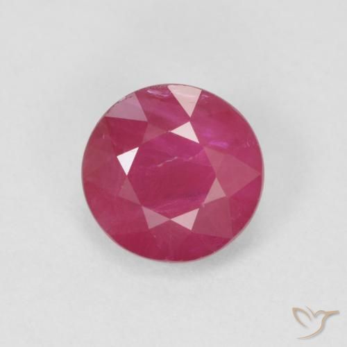 0.84ct Naturel Rouge Rosâtre Rubis, Tour, VS-SI