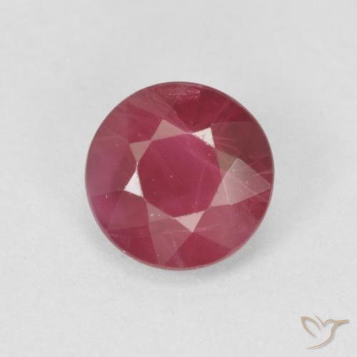 0.76ct Naturel Rouge Rosâtre Rubis, Tour, VS-SI