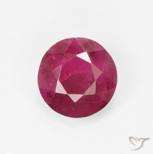 0.80ct Naturel Rouge Rosâtre Rubis, Tour, VS-SI