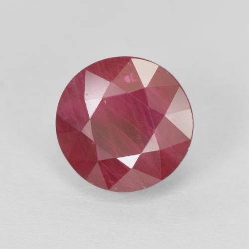 Rubis Rose rougeâtre naturelle Coupe roude, 1.42 ct, VS-SI