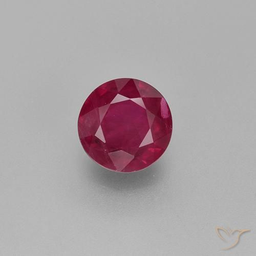 0.82ct Naturel Rouge Rosâtre Rubis, Tour, VS-SI