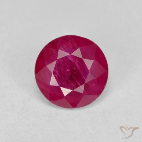 0.74ct Naturel Rouge Rosâtre Rubis, Tour, VS-SI