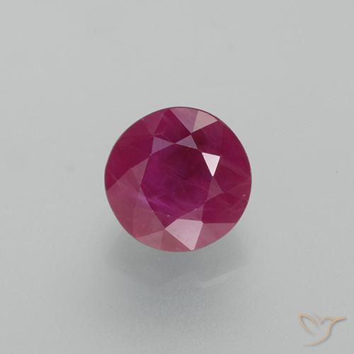 0.79ct Naturel Rouge Rosâtre Rubis, Tour, VS-SI