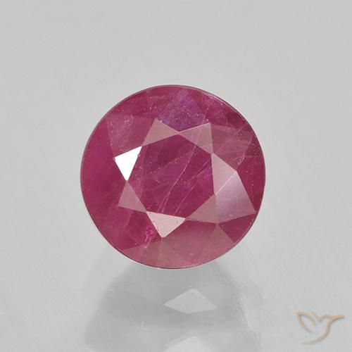 1.55ct Naturel Rose rougeâtre Rubis, Tour, VS-SI