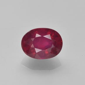 Rubis rouge foncé naturelle coupe ovale, 2,13 ct, VS-SI