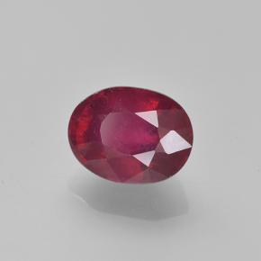 Rubis rouge foncé naturelle coupe ovale, 2,13 ct, VS-SI