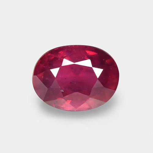 Rubis rouge naturelle coupe ovale, 1,83 ct, VS-SI