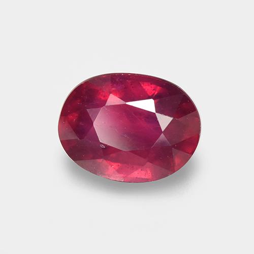 Rubis rouge naturelle coupe ovale, 1,83 ct, VS-SI