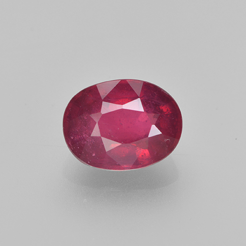 Rubis Rose rougeâtre naturelle Coupe ovale, 1.91 ct, VS-SI