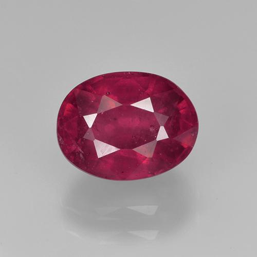 Rubis rouge moyen naturelle coupe ovale, 2,22 ct, VS-SI