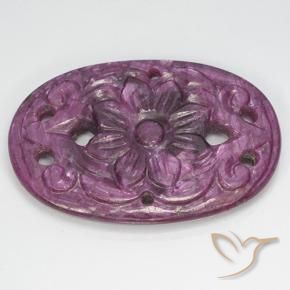 Rubis Violet foncé naturelle ovale, 22.50 ct, Opaque