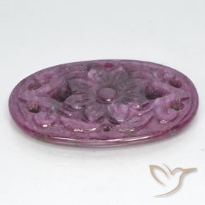 Rubis Violet foncé naturelle ovale, 22.50 ct, Opaque