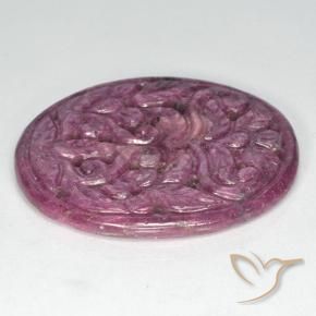 Rubis Pourpre moyen naturelle ovale, 31.40 ct, Opaque