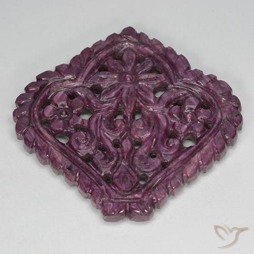 42.70ct Naturel Violet rougeâtre Rubis, Fantaisie, Opaque
