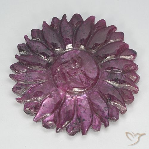 41.80ct Naturel Pourpre boysenberry Rubis, Taille Fleur, Opaque